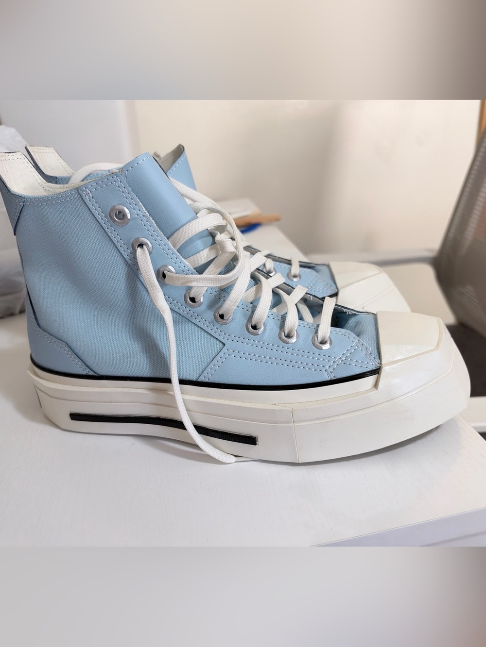 Converse Light Blue Canvas Low-Top Sneakers